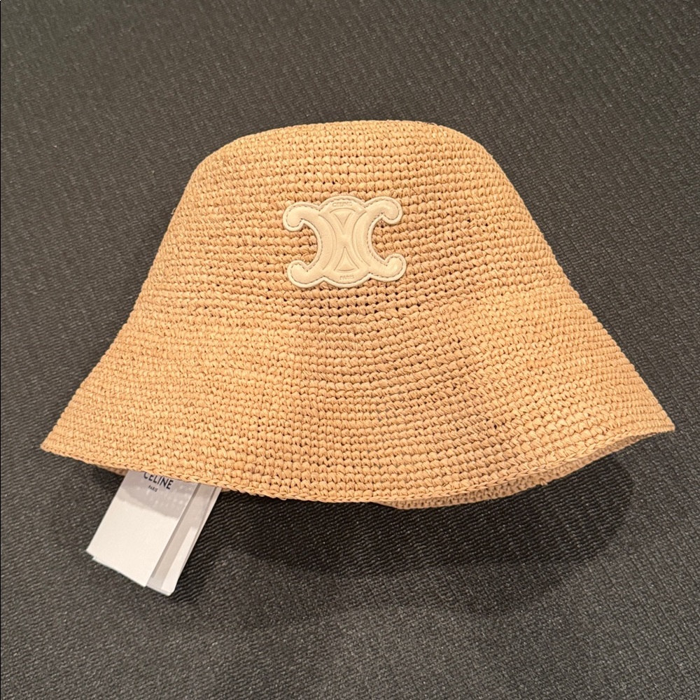 Celine Beige Woven Bucket Hat sold out